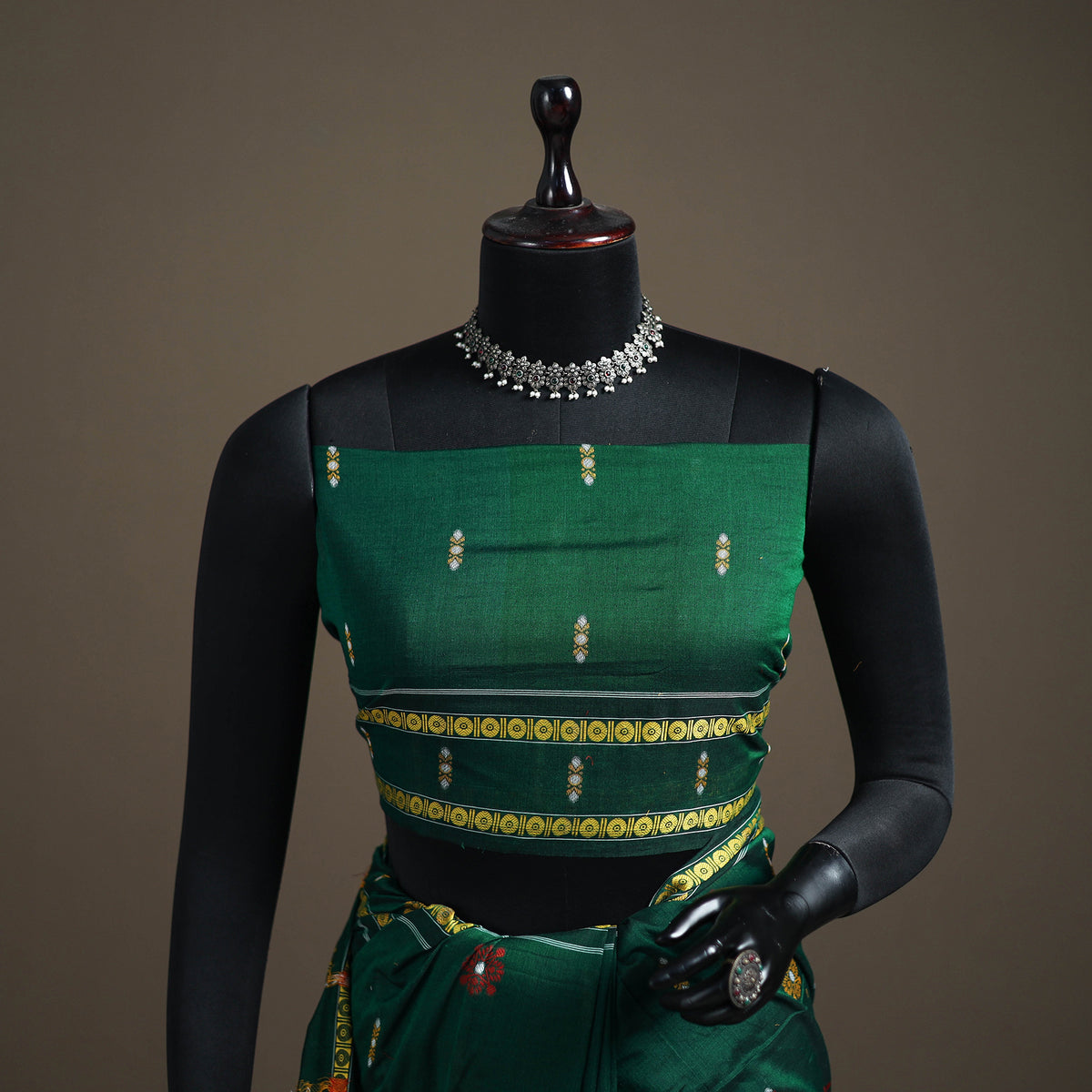 Sambalpuri Handloom Cotton Bomkai Saree with Blouse Piece 01