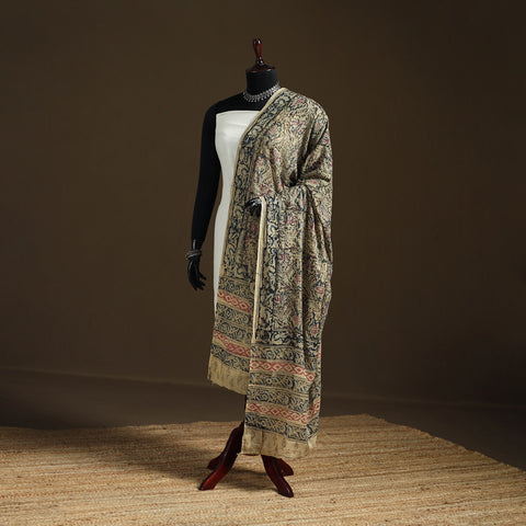 Kalamkari Hand Block Print Natural Dyed Cotton Dupatta 116