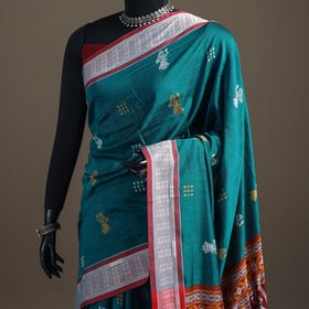 Sambalpuri Handloom Cotton Bomkai Saree with Blouse Piece 07