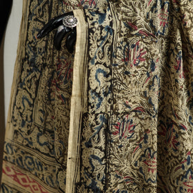 Kalamkari Hand Block Print Natural Dyed Cotton Dupatta 116