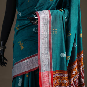 Sambalpuri Handloom Cotton Bomkai Saree with Blouse Piece 07