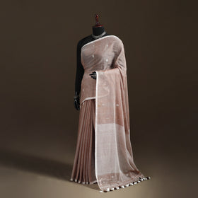 Bengal Pure Mul Cotton Jamdani Saree with Tassels 08