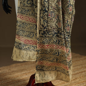 Kalamkari Hand Block Print Natural Dyed Cotton Dupatta 116