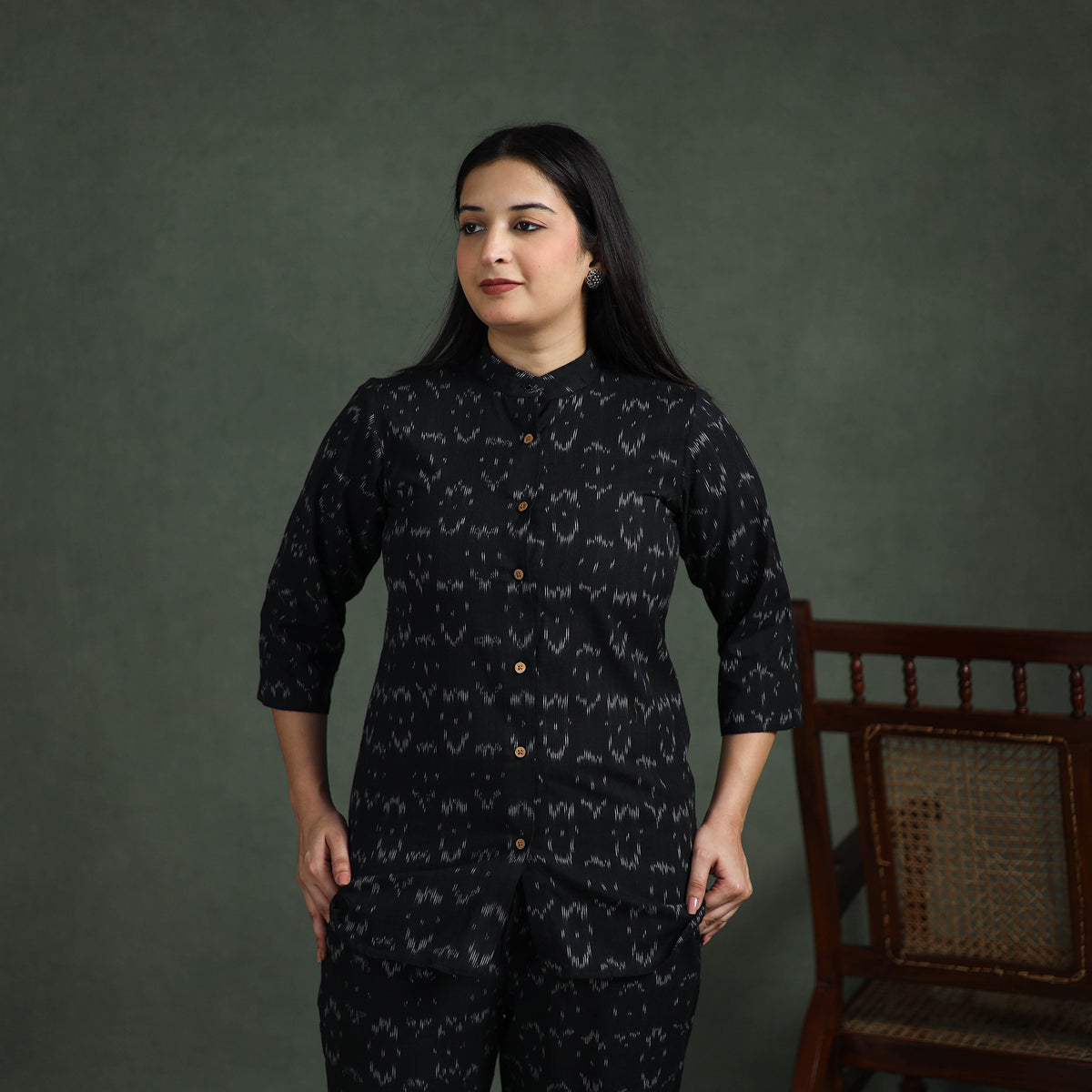 Pochampally Ikat Cotton Night Suit Set for Women 03