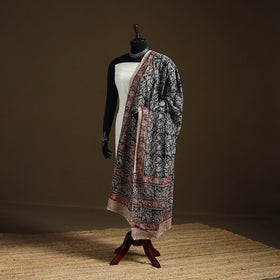 Kalamkari Hand Block Print Natural Dyed Cotton Dupatta 117