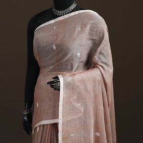 Bengal Pure Mul Cotton Jamdani Saree with Tassels 08