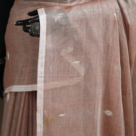 Bengal Pure Mul Cotton Jamdani Saree with Tassels 08