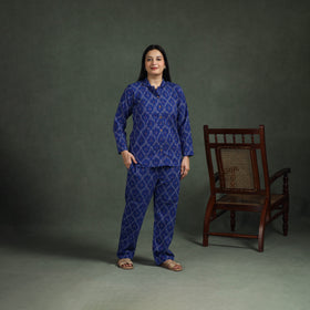 Pochampally Ikat Cotton Night Suit Set for Women 15