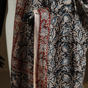 Kalamkari Hand Block Print Natural Dyed Cotton Dupatta 117