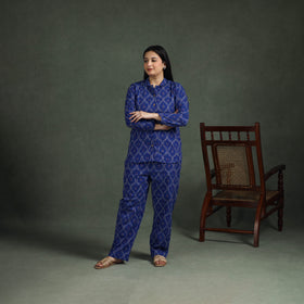 Pochampally Ikat Cotton Night Suit Set for Women 15