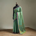 Green - Kanchipuram Buti Cotton Saree with Border 11
