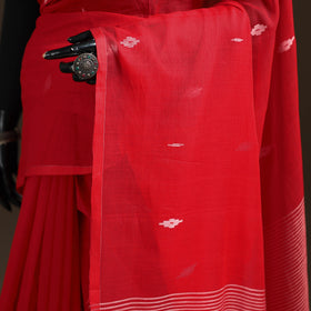 Bengal Pure Mul Cotton Jamdani Saree with Tassels 09