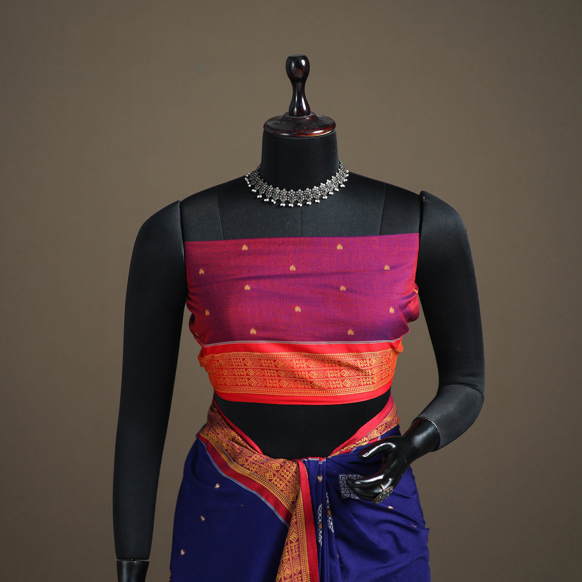 Sambalpuri Handloom Cotton Bomkai Saree with Blouse Piece 06