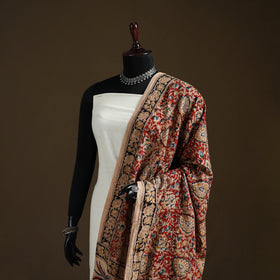 Kalamkari Hand Block Print Natural Dyed Cotton Dupatta 119