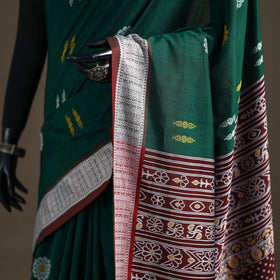 Sambalpuri Handloom Cotton Bomkai Saree with Blouse Piece 05