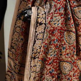 Kalamkari Hand Block Print Natural Dyed Cotton Dupatta 119