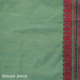Green - Kanchipuram Buti Cotton Saree with Border 11