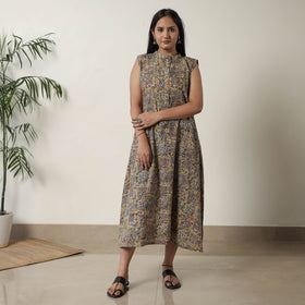  Pedana Kalamkari Block Printed Cotton Dress 14 