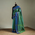 Green - Kanchipuram Buti Cotton Saree with Border 12