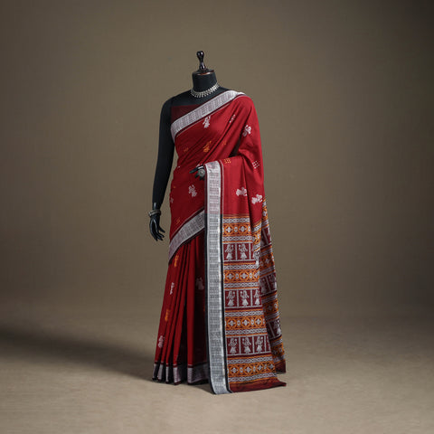 Sambalpuri Handloom Cotton Bomkai Saree with Blouse Piece 04