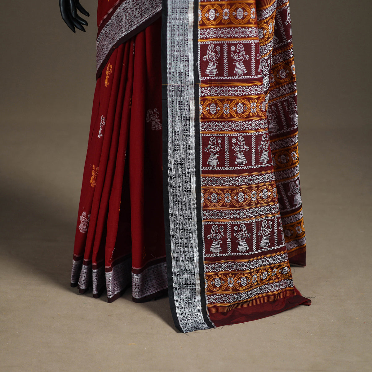 Sambalpuri Handloom Cotton Bomkai Saree with Blouse Piece 04