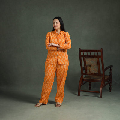 Pochampally Ikat Cotton Night Suit Set for Women 14