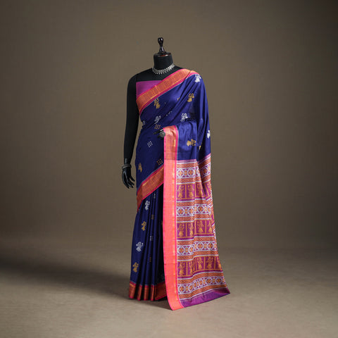 Sambalpuri Handloom Cotton Bomkai Saree with Blouse Piece 03