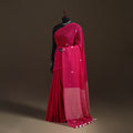 Bengal Pure Mul Cotton Jamdani Saree with Tassels 12