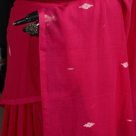 Bengal Pure Mul Cotton Jamdani Saree with Tassels 12