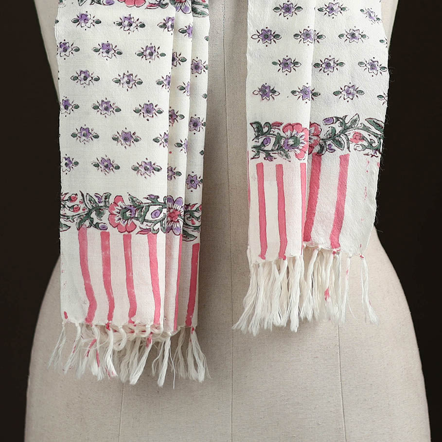 Sanganeri Hand Block Print Pure Merino Wool Handwoven Stole 02