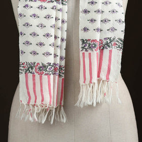 Sanganeri Hand Block Print Pure Merino Wool Handwoven Stole 02