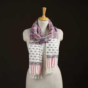 Sanganeri Hand Block Print Pure Merino Wool Handwoven Stole 02