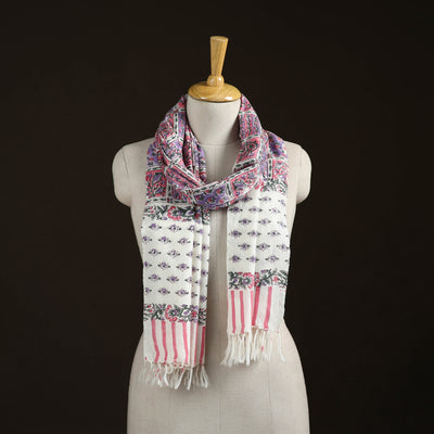 Sanganeri Hand Block Print Pure Merino Wool Handwoven Stole 02