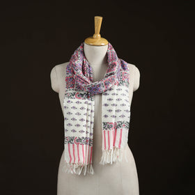 Sanganeri Hand Block Print Pure Merino Wool Handwoven Stole 02