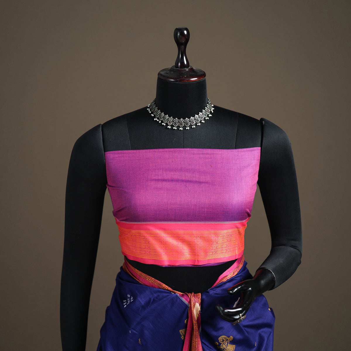 Sambalpuri Handloom Cotton Bomkai Saree with Blouse Piece 03