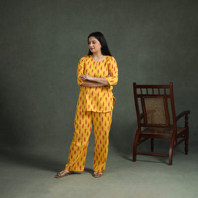 Pochampally Ikat Cotton Night Suit Set for Women 16