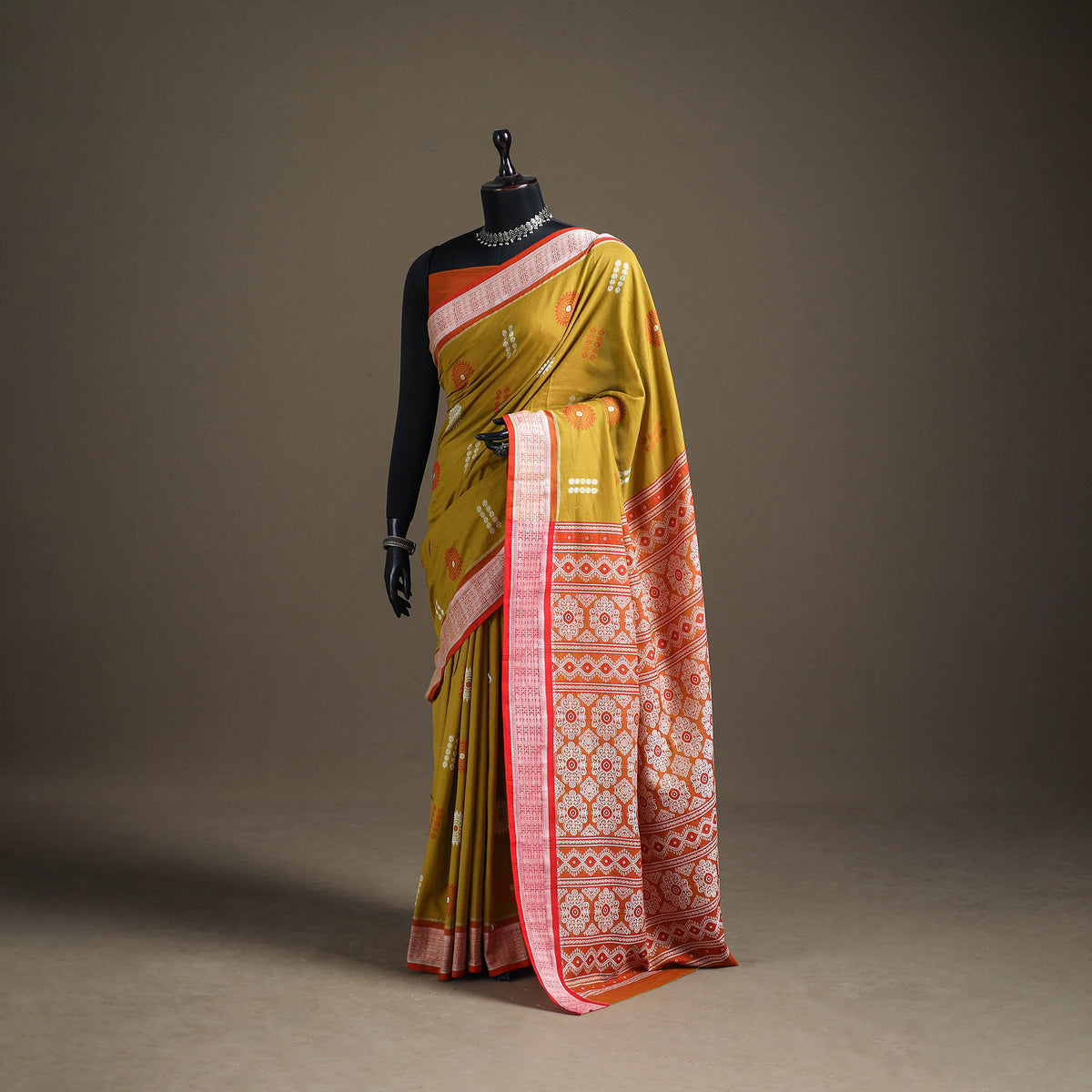 Sambalpuri Handloom Cotton Bomkai Saree with Blouse Piece 02