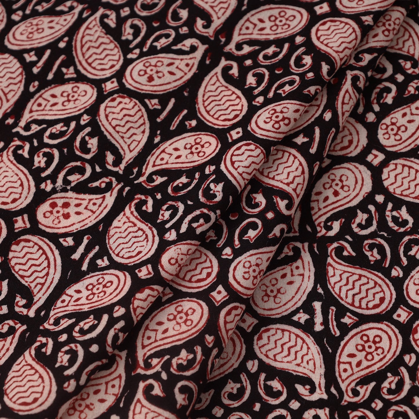 Multicolor Bagh Hand Block Print Natural Dyed Cotton Fabric
