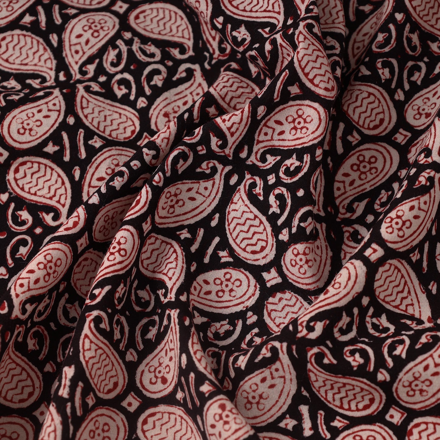 Multicolor Bagh Hand Block Print Natural Dyed Cotton Fabric