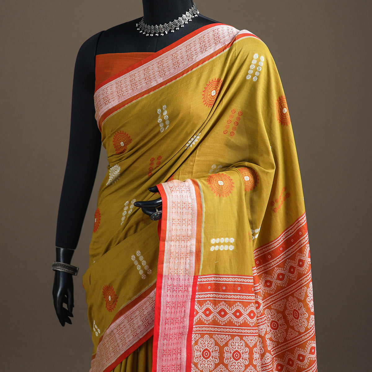 Sambalpuri Handloom Cotton Bomkai Saree with Blouse Piece 02