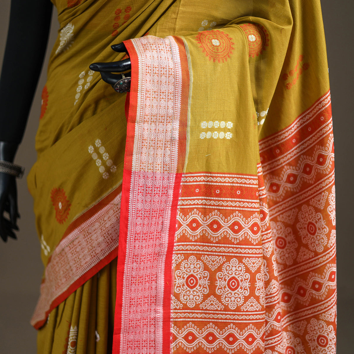 Sambalpuri Handloom Cotton Bomkai Saree with Blouse Piece 02