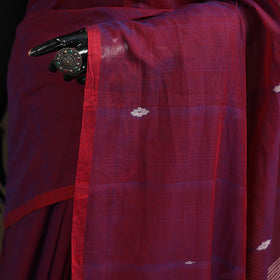 Bengal Pure Mul Cotton Jamdani Saree with Tassels 13