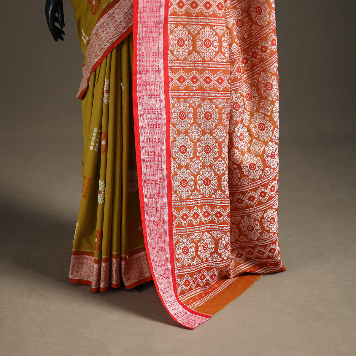 Sambalpuri Handloom Cotton Bomkai Saree with Blouse Piece 02