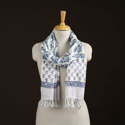 Sanganeri Hand Block Print Pure Merino Wool Handwoven Stole 04