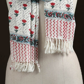 Sanganeri Hand Block Print Pure Merino Wool Handwoven Stole 05