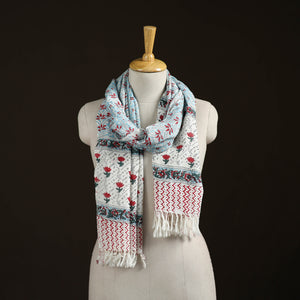 Sanganeri Hand Block Print Pure Merino Wool Handwoven Stole 05