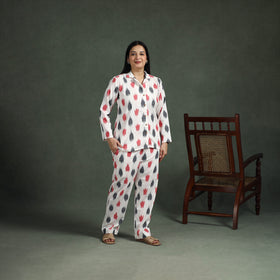 Pochampally Ikat Cotton Night Suit Set for Women 12