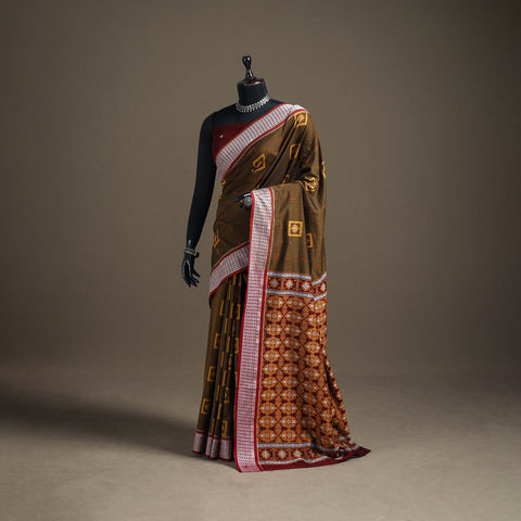 Sambalpuri Handloom Cotton Bomkai Saree with Blouse Piece 08