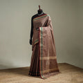 Brown - Kanchipuram Buti Cotton Saree with Border 15