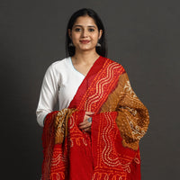 Brown - Kutch Tie-Dye Cotton Bandhani Dupatta 56